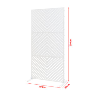 Térelválasztó Kekan acél 200x100x50 cm fehér [casa.pro]