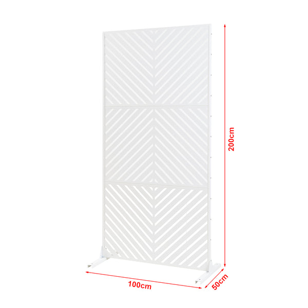Térelválasztó Kekan acél 200x100x50 cm fehér [casa.pro]