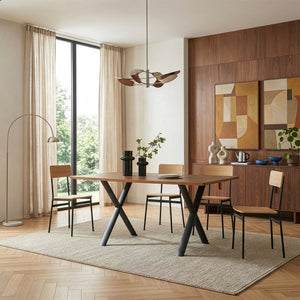 Asztalváz Klixjö 2db-os szett acél 72x70x10 cm fekete [en.casa]
