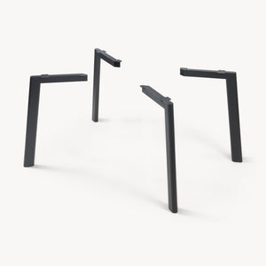Asztallábak Hostang 4db-os szett 50x8x71 cm fekete [en.casa]