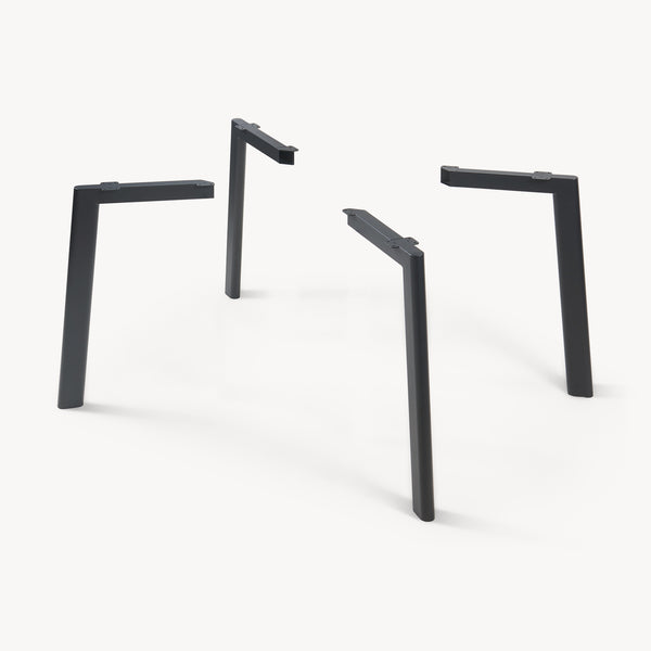 Asztallábak Hostang 4db-os szett 50x8x71 cm fekete [en.casa]