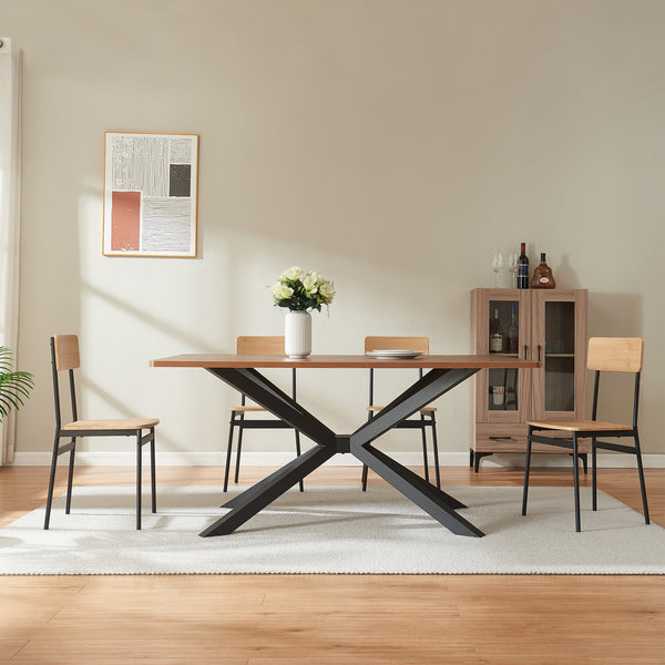 Asztalváz Bemeenel 120x75x72 cm acél fekete [en.casa]