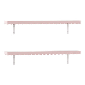 Gyerek fali polc 2db-os szett Vestnes 80x17x4 cm vattacukor [en.casa]