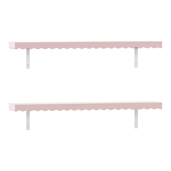 Gyerek fali polc 2db-os szett Vestnes 80x17x4 cm vattacukor [en.casa]
