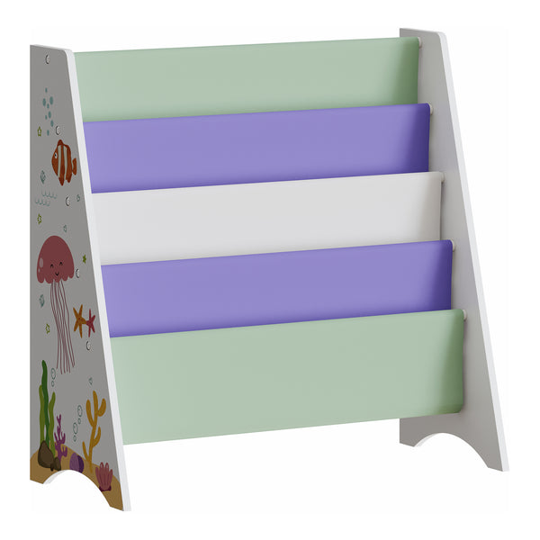 Gyerekpolc Hornnes 60x62x28 cm Aqua Dream-mintával [en.casa]