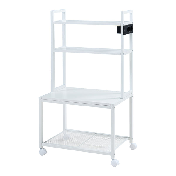 Irodai gurulós polc Svanaldsvipp 100x55x38 cm fehér [en.casa]