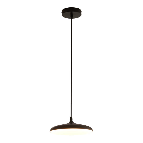 Függőlámpa Oupilu beépített LED fém 120x25x25 cm fekete/fehér [lux.pro]