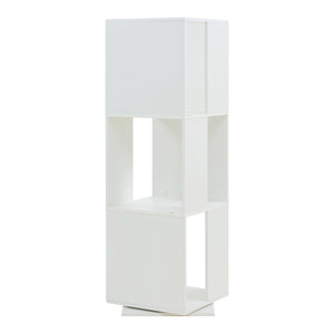 Forgatható könyvespolc Fjelmarirg 109x34x34 cm fehér [en.casa]