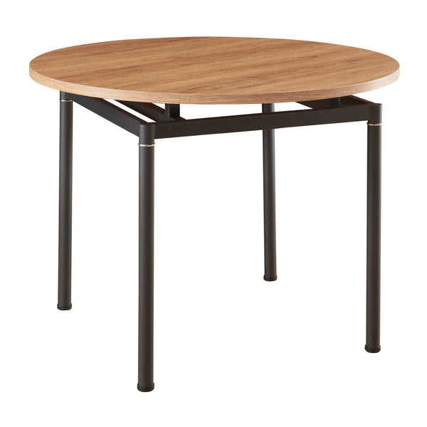 Étkezőgarnitúra Hemnes 4 személyes kerek asztallappal világosbarna [en.casa]