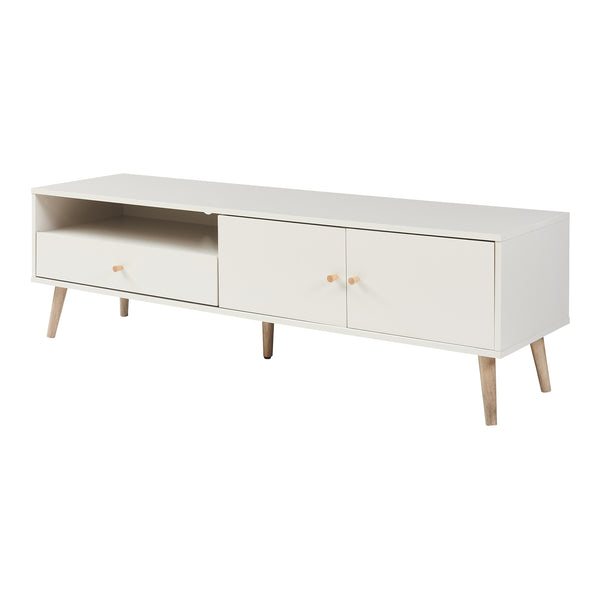 TV szekrény Hallevil 150x39x45 cm világosszürke [en.casa]