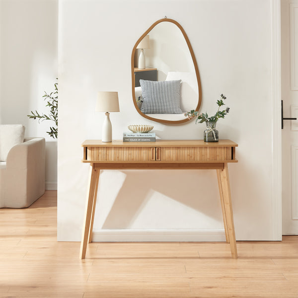 Konzolasztal Tysvær 110x40x78 cm bambusz [en.casa]