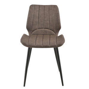 [en.casa]® Étkezőszék Pohorje 2 darabos párnázott műbőr/textil design szék szett  77 x 57,5 x 46 cm