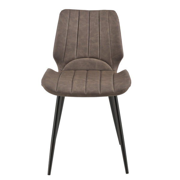 [en.casa]® Étkezőszék Pohorje 2 darabos párnázott műbőr/textil design szék szett  77 x 57,5 x 46 cm
