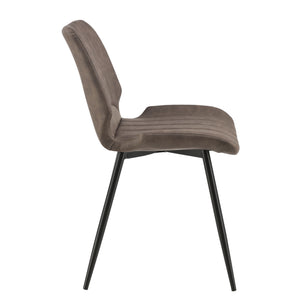 [en.casa]® Étkezőszék Pohorje 2 darabos párnázott műbőr/textil design szék szett  77 x 57,5 x 46 cm