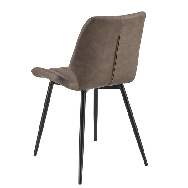 [en.casa]® Étkezőszék Pohorje 2 darabos párnázott műbőr/textil design szék szett  77 x 57,5 x 46 cm
