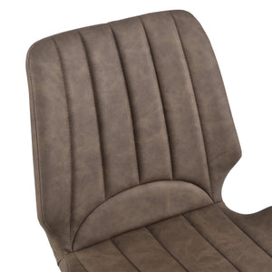 [en.casa]® Étkezőszék Pohorje 2 darabos párnázott műbőr/textil design szék szett  77 x 57,5 x 46 cm