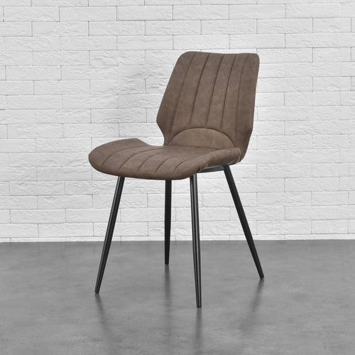 [en.casa]® Étkezőszék Pohorje 2 darabos párnázott műbőr/textil design szék szett  77 x 57,5 x 46 cm