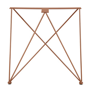  [en.casa]® 2 x Asztalláb fém bútorláb 62 x 22 x 72 cm étkezőasztalhoz asztalváz padlóvédővel több színben