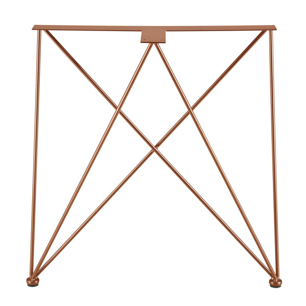  [en.casa]® 2 x Asztalláb fém bútorláb 62 x 22 x 72 cm étkezőasztalhoz asztalváz padlóvédővel több színben