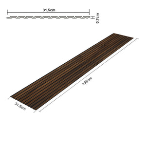 Ultra-vékony 3D fali panel szett - Vízálló polisztirol lamellás burkolat (195x31,5 cm) [NEU.HOLZ]