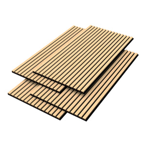 Vang akusztikus falpanel szett (4 db-os készlet) - 3D lamellás falburkolat [NEU.HOLZ]