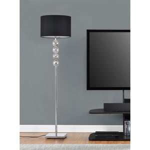 Állólámpa Klagenfurt 155 x ø 37.5 cm fekete/króm [lux.pro]