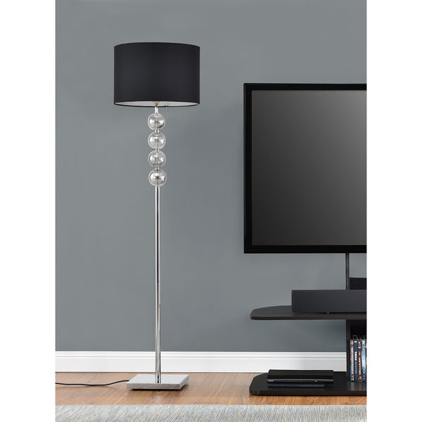 Állólámpa Klagenfurt 155 x ø 37.5 cm fekete/króm [lux.pro]