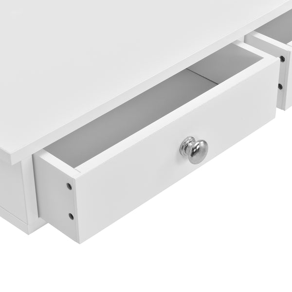 Fali polc Geeste 2 fiókkal 60x15x10 cm fehér [en.casa]