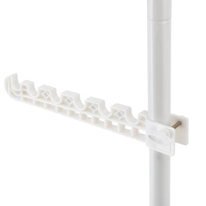 [en.casa]® Teleszkópos ruhaakasztó 110 - 305 cm állítható fogas fehér garderób ruhaállvány