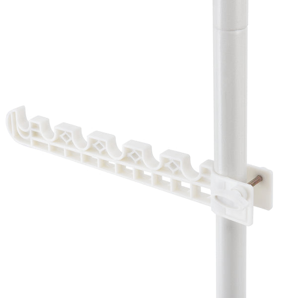 [en.casa]® Teleszkópos ruhaakasztó 110 - 305 cm állítható fogas fehér garderób ruhaállvány