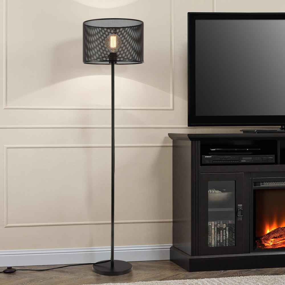 Állólámpa Arensburg 153 cm fém E27 60W fekete lux.pro - premiumXL