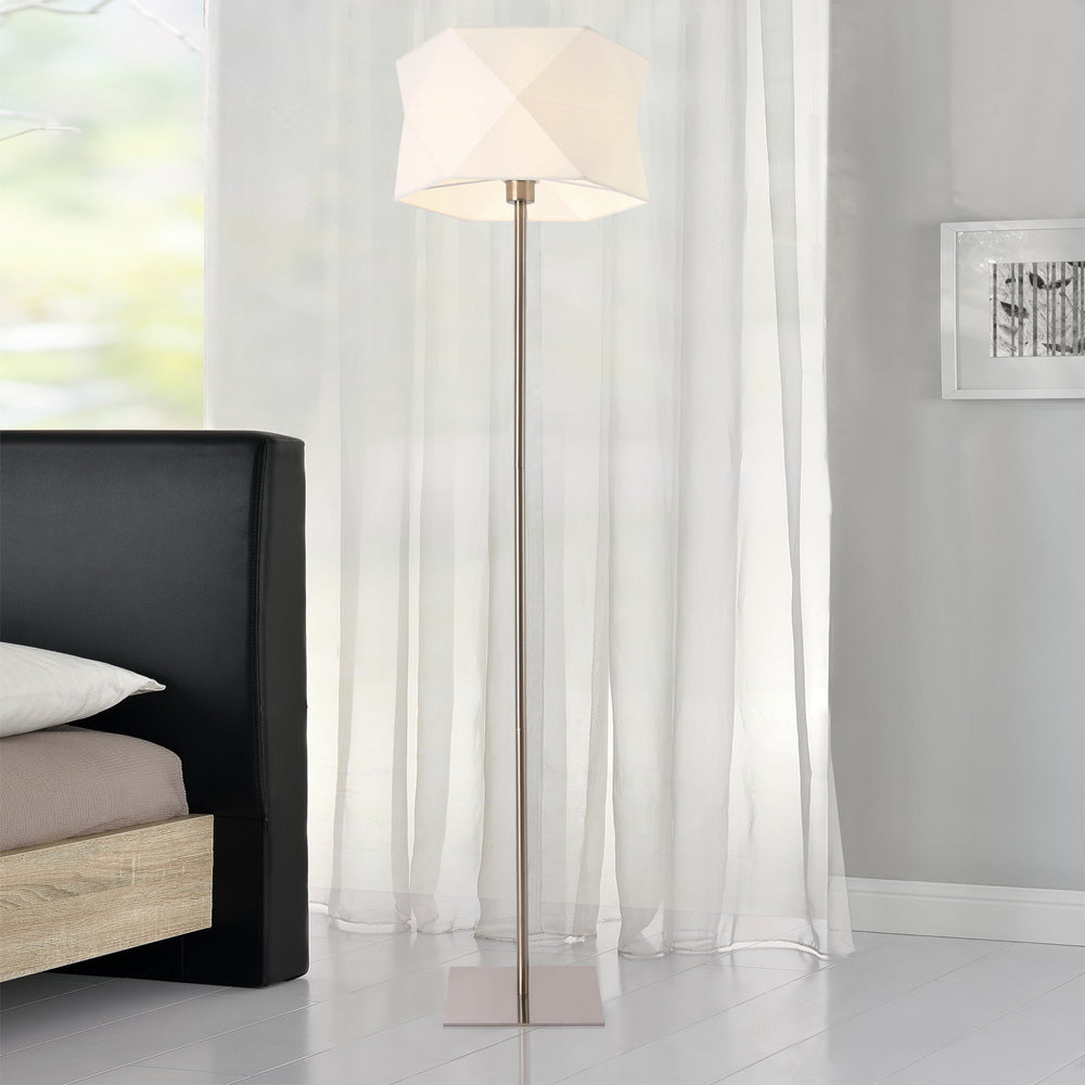 Állólámpa Narwa 152 cm E27 60W fém króm/fehér lux.pro - premiumXL