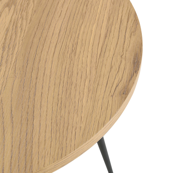 Dohányzóasztal Farsund 80x40cm fekete/tölgy [en.casa] 