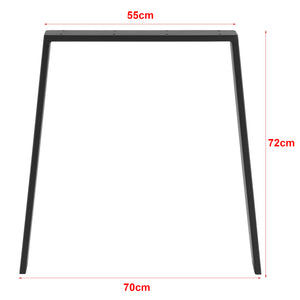 Asztalláb ACTL-3804 acél 2 darabos szett  55 - 70 x 72 cm  fekete  [en.casa] 