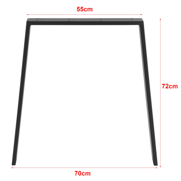 Asztalláb ACTL-3804 acél 2 darabos szett  55 - 70 x 72 cm  fekete  [en.casa] 