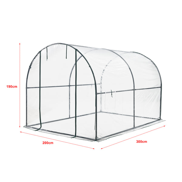 Fóliasátor Grünwald 200 x 300 x 190 cm acél/PVC [en.casa]
