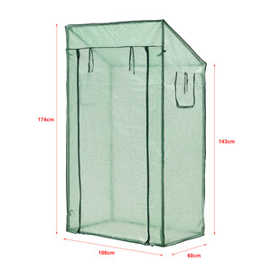 Fóliasátor Marzano 100 x 60 cm acél/PE fólia zöld [en.casa]