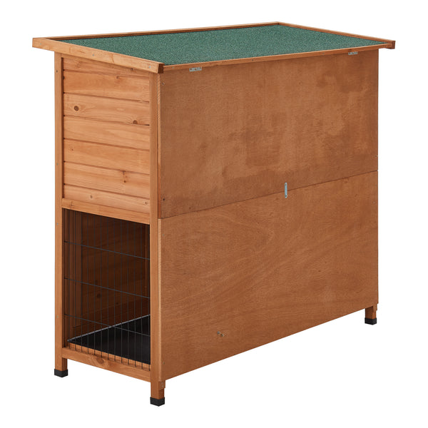 Kétszintes nyúlketrec Falkenau 104 x 122 x 50 cm jegenyefenyő [en.casa] 