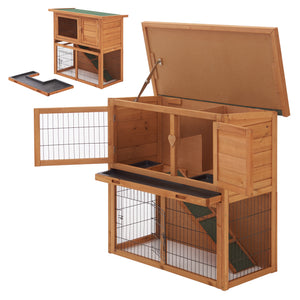 Nyúlketrec Nidda 85 x 91,5 x 45 cm jegenyefenyő [en.casa]