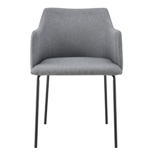 Kárpitozott szék 2-es szett Krakau poliészter/fém sötétszürke [en.casa]