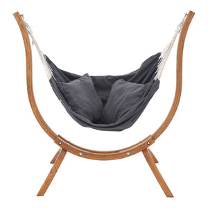 Függőszék Grevena állvánnyal 2 párnával 120 Kg sötétszürke [en.casa]