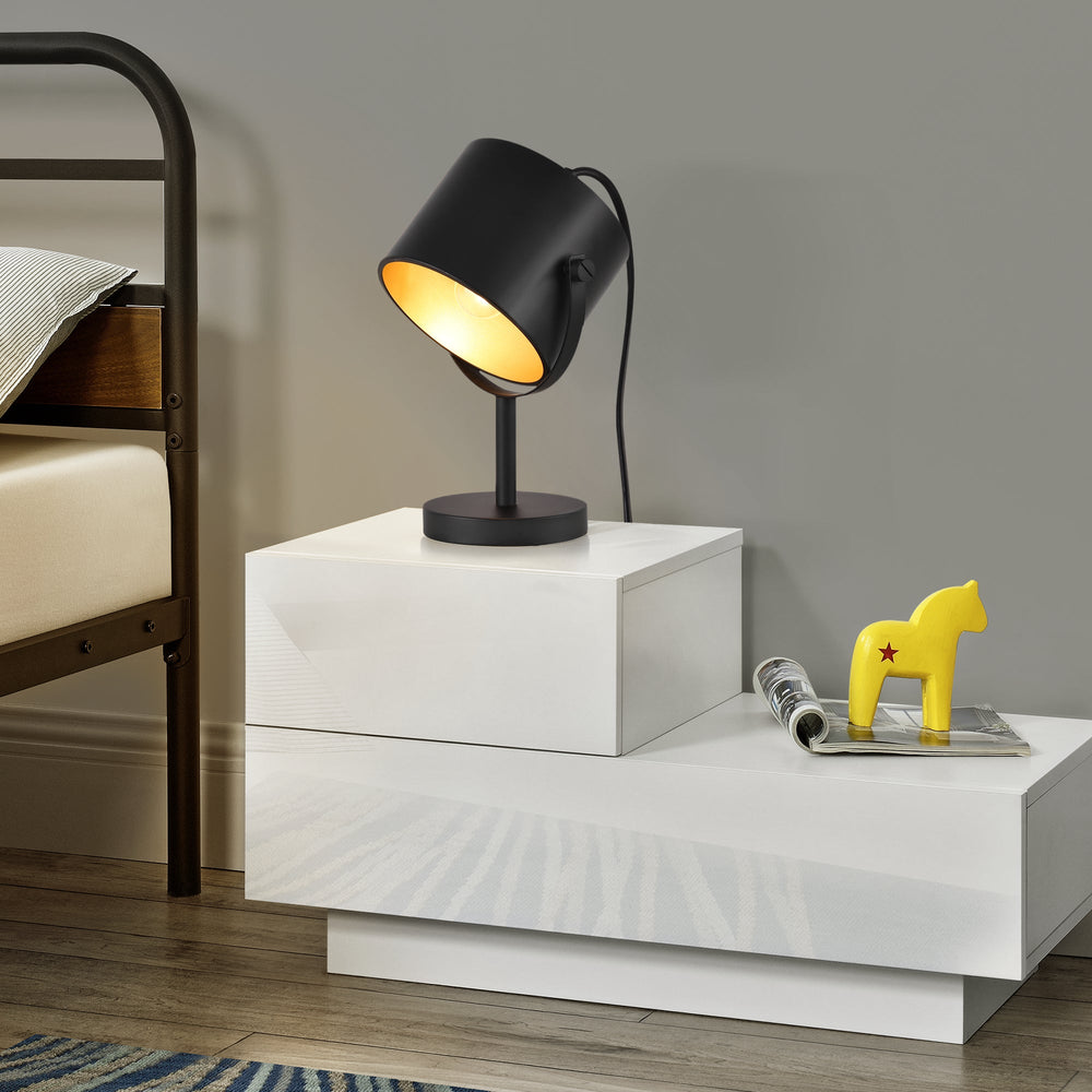 Farstorp asztali lámpa 1 x E27 fekete [lux.pro] - premiumXL