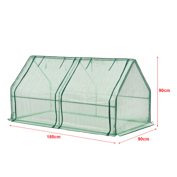 Mini fóliasátor Nissewaard 180x90x90 cm zöld [en.casa]