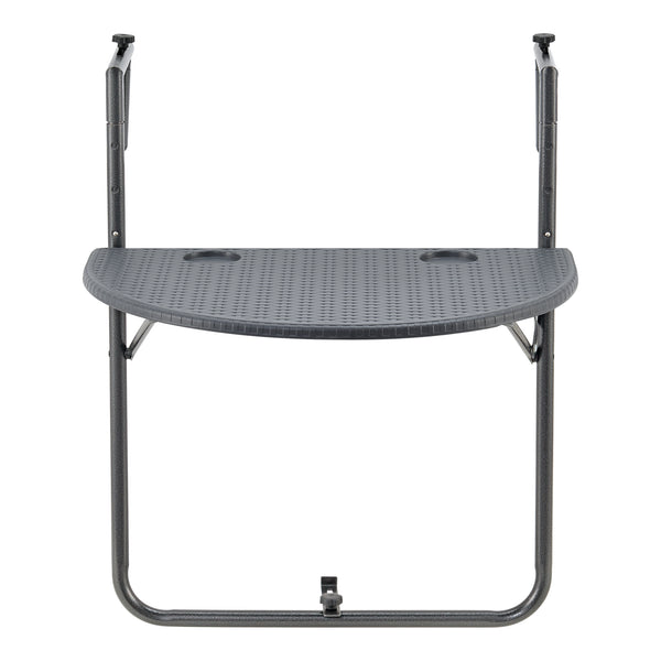 Függőasztal erkélyre Cicala 83,5 x 60 x 64 cm sötétszürke [en.casa]