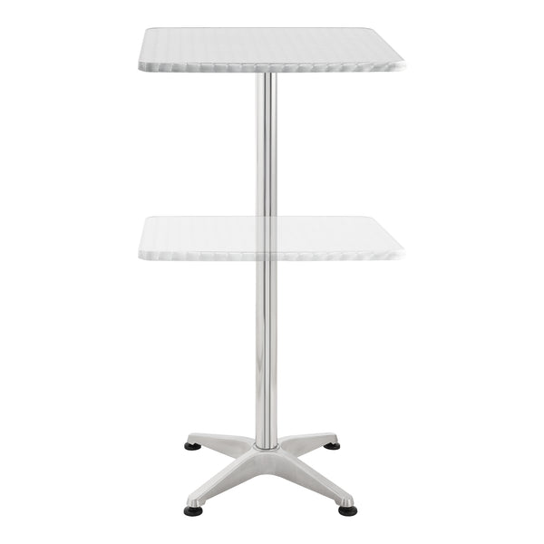 Bár- és bisztróasztal Järpen négyszögletes 75 cm / 115 cm ezüst [en.casa]