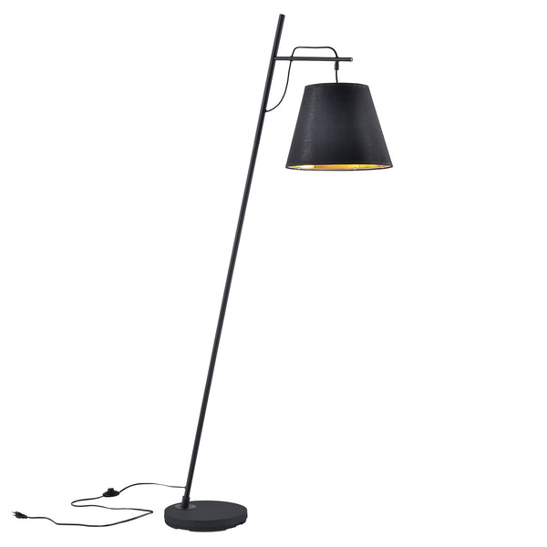 Állólámpa Nottingham 1 x E27 max. 60W fém/textil fekete [lux.pro] 