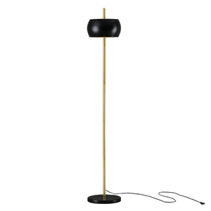 Állólámpa Luton 1 x E27 max. 60W 171 cm fém fekete/arany [lux.pro] 