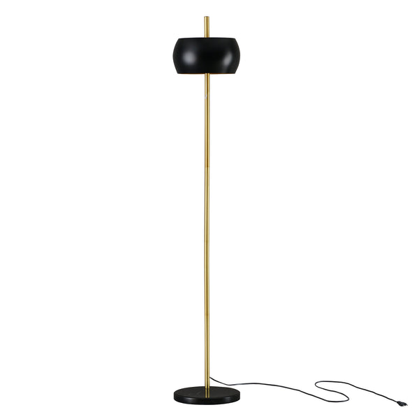 Állólámpa Luton 1 x E27 max. 60W 171 cm fém fekete/arany [lux.pro] 