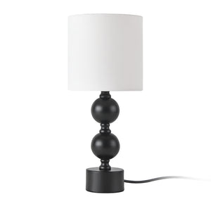 Asztali lámpa Wrexham 1 x E14 max. 40W fém poliészter fekete fehér [lux.pro] 