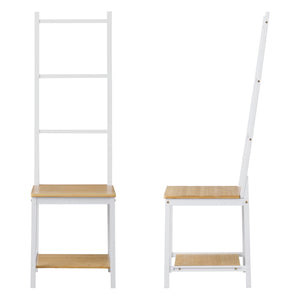 Szobainas Juuka 133 x 40 x 42 cm bambusz fehér/natúr [en.casa] 